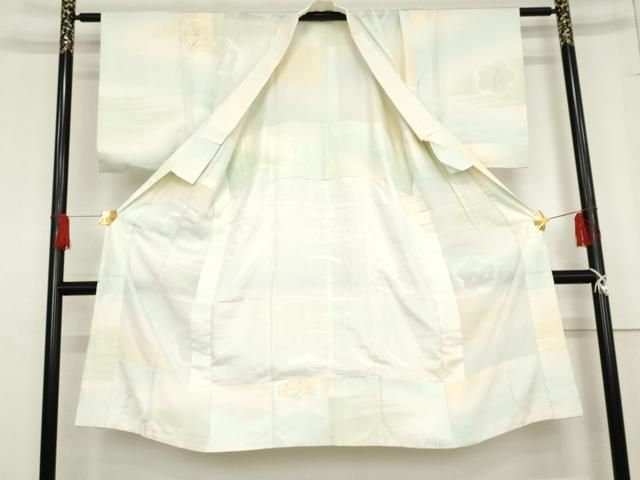 平和屋着物○長襦袢 無双仕立て 手描き 舞花文 暈し染め 正絹 逸品