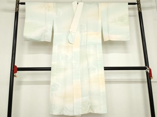 平和屋着物 長襦袢 無双仕立て 手描き 舞花文 暈し染め 正絹 cs