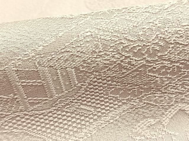 平和屋着物○上質な色無地 人物風景地紋 薄桜色 さが美扱い 正絹 逸品