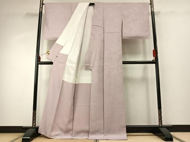 平和屋着物 上質な色無地 人物風景地紋 薄桜色 さが美扱い 正絹 fy