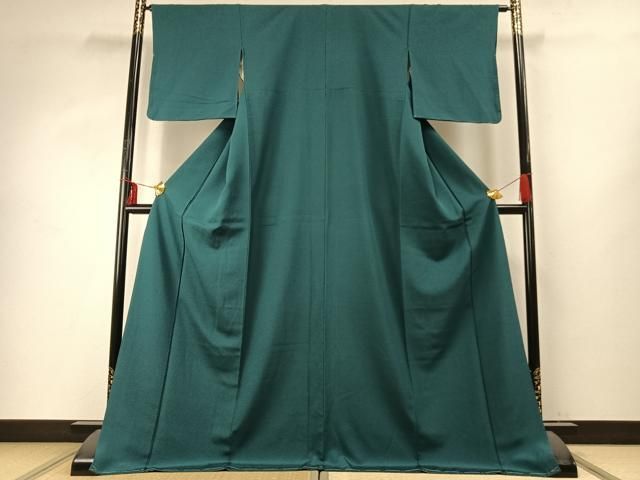平和屋着物 上質な色無地 天鵞絨色 ロング丈 正絹 fy
