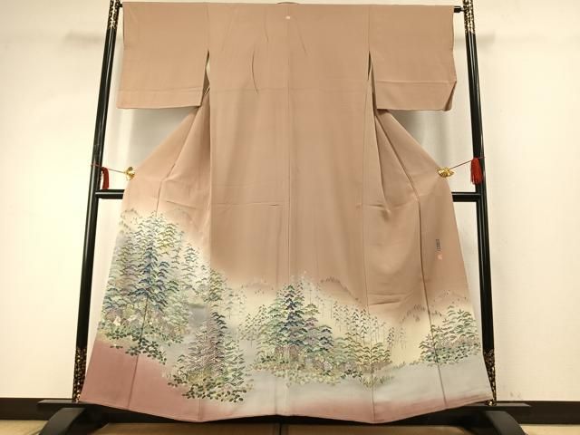 平和屋着物 訪問着 友禅 作家物 風景文 暈し染め 正絹 fy