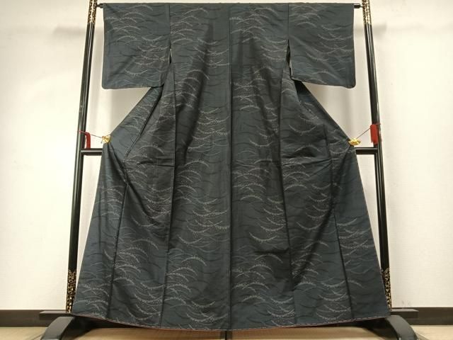 平和屋着物 本場大島紬 雪芝文 正絹 fy