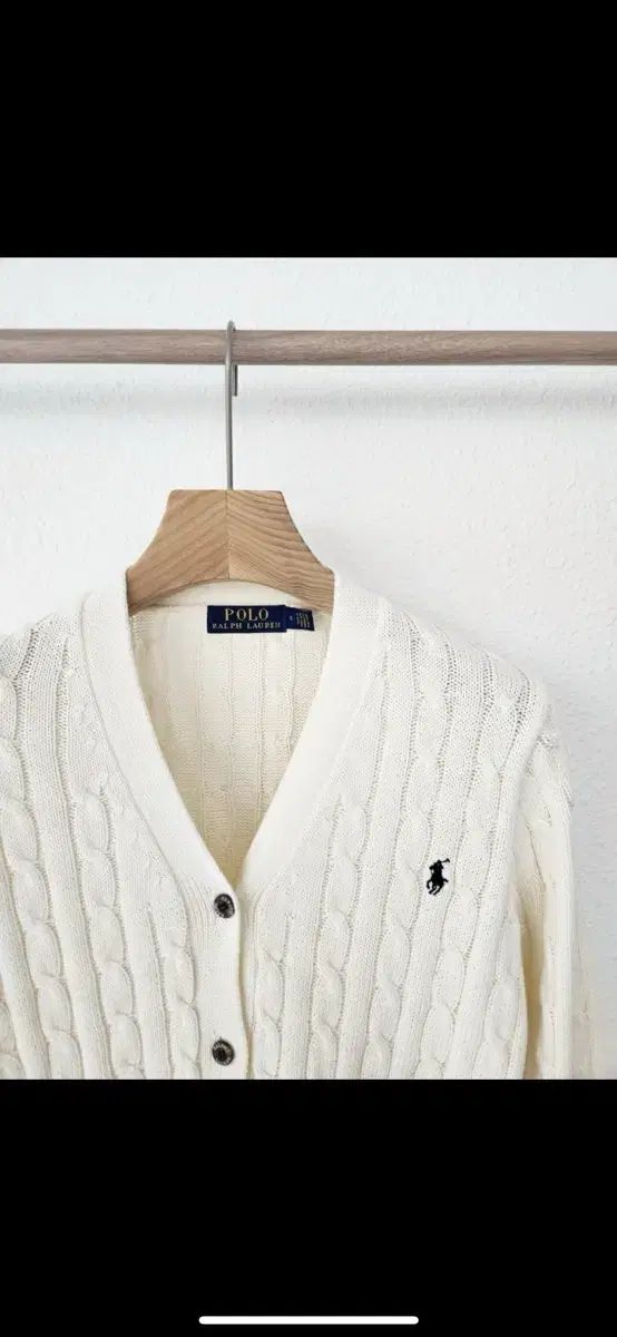 ポロ ラルフローレン ケーブル ニット カーディガン アイボリー - メルカリ