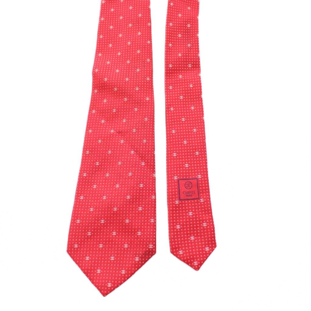 シャネル CHANEL ネクタイ レギュラータイ ココマーク ロゴ ドット柄