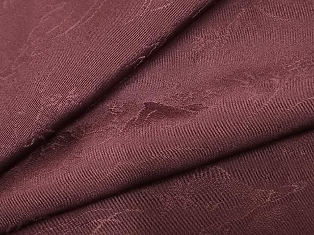 平和屋着物 上質な色無地 風景地紋 似せ紫色 正絹 fy