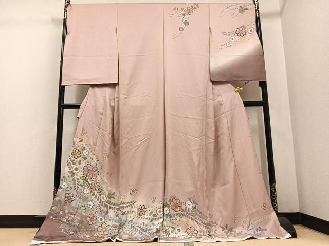 平和屋着物 訪問着 辻が花 暈し染め 金彩 仮絵羽 正絹 ph