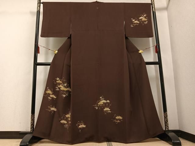 平和屋着物 訪問着 駒刺繍 松竹梅 金彩 正絹 ph