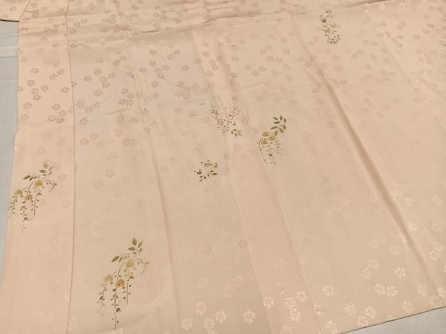 平和屋着物○長襦袢 無双仕立て 作家物 草花文 正絹 逸品 未使用