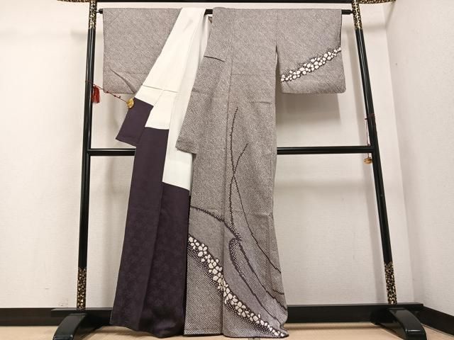 平和屋着物 訪問着 絞り 霞文 正絹 ph