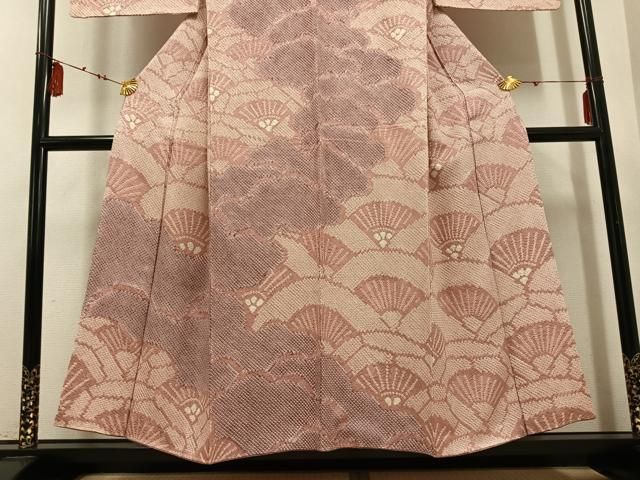  平和屋着物 訪問着 絞り 雲重ね舞扇文 正絹 ph 訪問着 付け下げ 着物