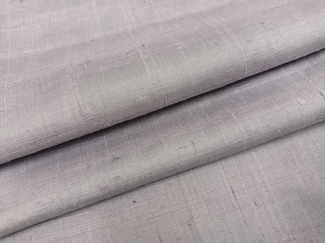 平和屋着物 結城紬 色無地 牡丹鼠色 正絹 ph