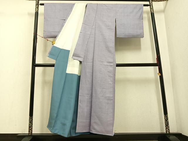 平和屋着物○結城紬 色無地 牡丹鼠色 正絹 逸品 AABE0745ph - メルカリ