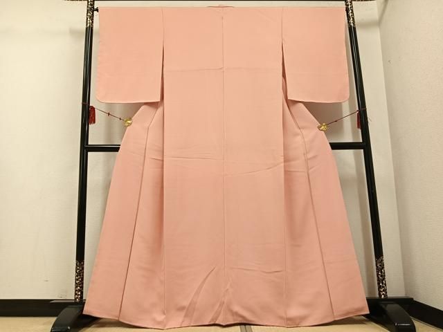 平和屋着物 上質な色無地 赤香色 正絹 ph