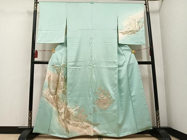 平和屋着物 訪問着 花車文 暈し染め 金銀彩 やまと誂製 正絹 ph