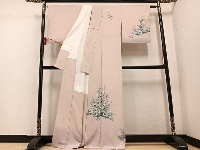 平和屋着物 訪問着 友禅 作家物 枝花文 暈し染め 正絹 ph