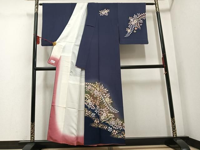 平和屋着物 越後十日町の一流染匠 桐屋 翠山工房 訪問着 辻が花 暈し染め 金彩 やまと誂製 正絹 ph