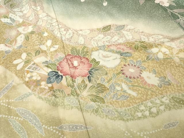 道長花文 金通し地