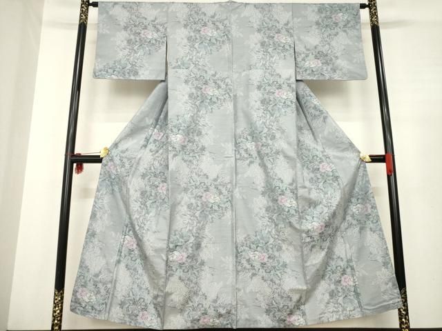 平和屋着物 都喜ヱ門 本場大島紬 一元7マルキ 総絣 草花文 藤絹織物謹製 正絹 ck