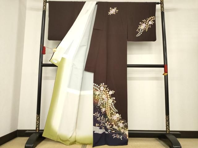 平和屋着物 越後十日町の一流染匠 桐屋 翠山工房 訪問着 辻が花 兎 暈し染め やまと誂製 正絹 ck