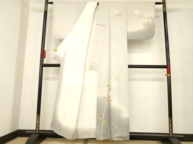 平和屋着物 訪問着 友禅 草花文 暈し染め 正絹 ck