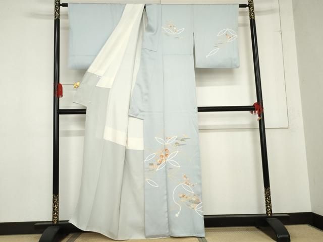 平和屋着物 訪問着 友禅 駒刺繍 七宝松竹梅文 金彩 扱い 正絹 cs