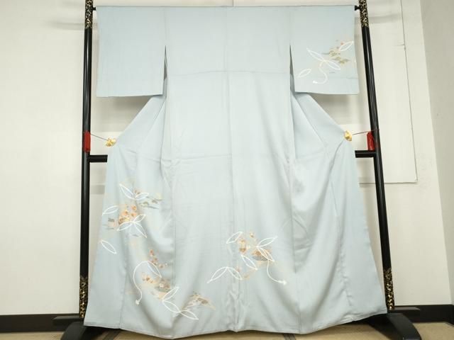 平和屋着物 訪問着 友禅 駒刺繍 七宝松竹梅文 金彩 扱い 正絹 cs