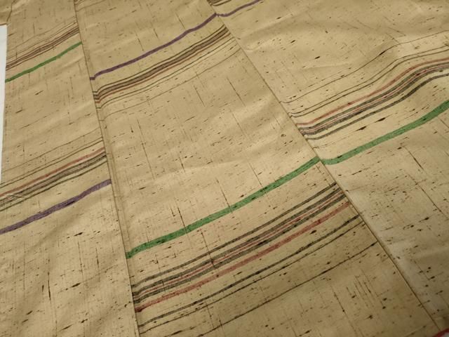 上質な紬 横段文