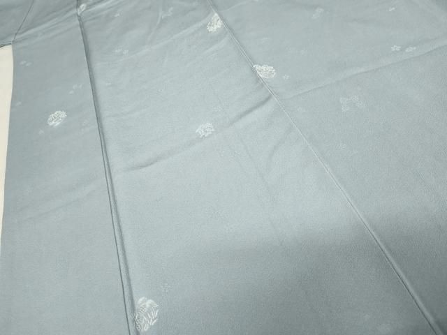  平和屋着物 上質な色無地 鶴亀花丸地紋 淡藤色 正絹 cs 色無地 着物