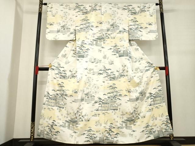 平和屋着物 本場染大島紬 訪問着 風景文 正絹 ck