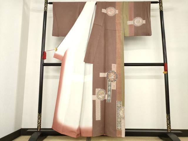 平和屋着物 訪問着 狩猟花鳥文 正絹 ck