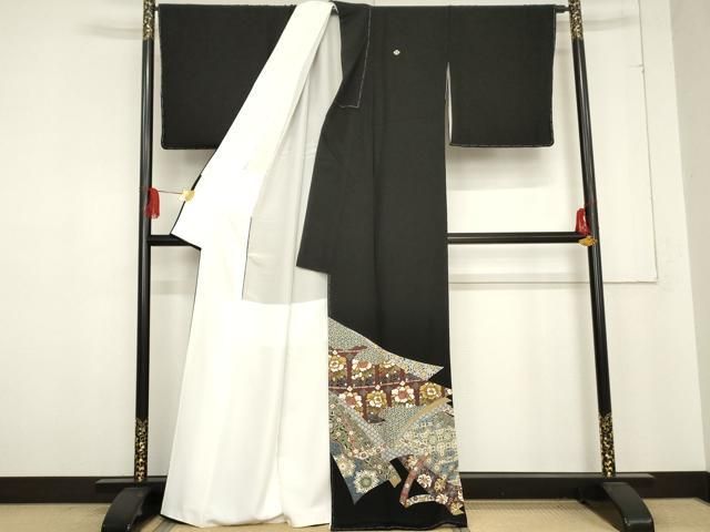 平和屋着物 十日町友禅作家 村松竜介 黒留袖 正倉院更紗花唐草文 正絹 cs