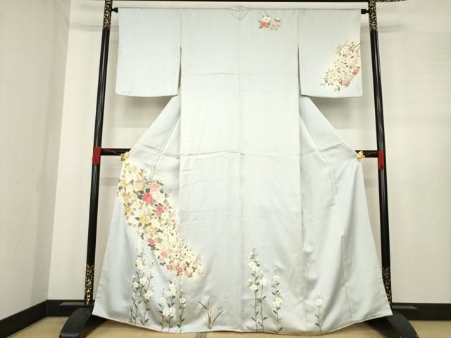 平和屋着物 訪問着 草花文 暈し染め 金彩 正絹 ck