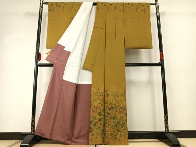 平和屋着物 訪問着 花蝶文 金彩 ますいわ屋扱い 正絹 fy