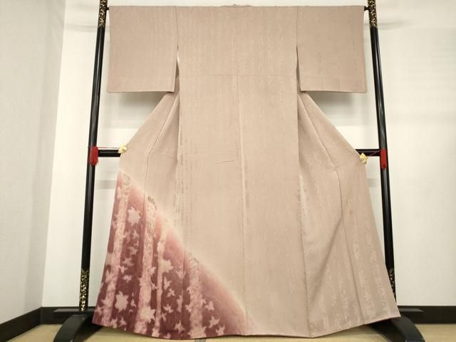 平和屋着物 訪問着 地紋起こし 花唐草文 暈し染め 正絹 ck