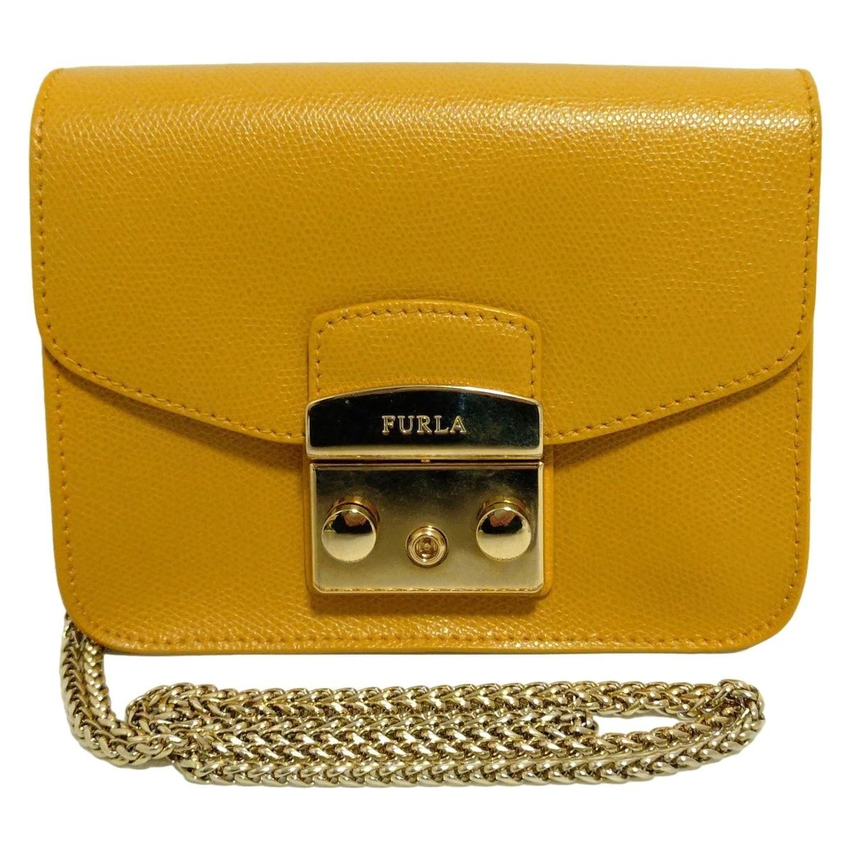 FURLA イエローチェーンショルダーバッグ 【公式通販】