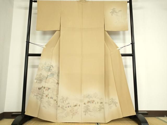 平和屋着物▽中国三大刺繍 スワトウ刺繍 汕頭刺繍 総刺繍 訪問着 人物