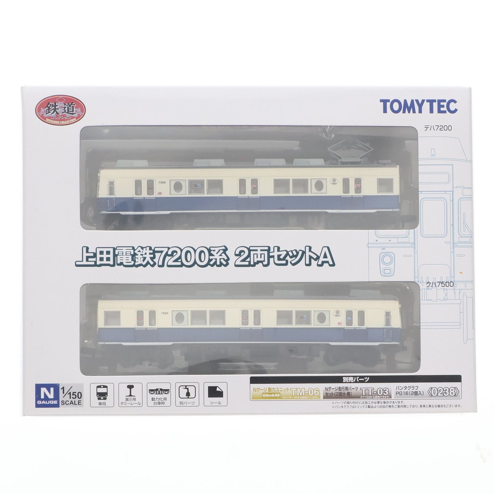 鉄道コレクション(鉄コレ) 上田電鉄7200系 2両セットA(動力無し) N