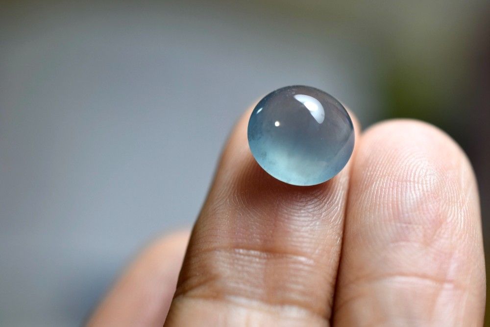 SR 12-71 宝石質 氷種 青色 グアテマラ産 天然 A貨 本翡翠 ルース 硬玉 ジェダイト