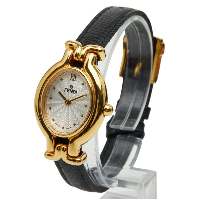 フェンディ チェンジベルト カメレオン 640L メッキ レザー レディース