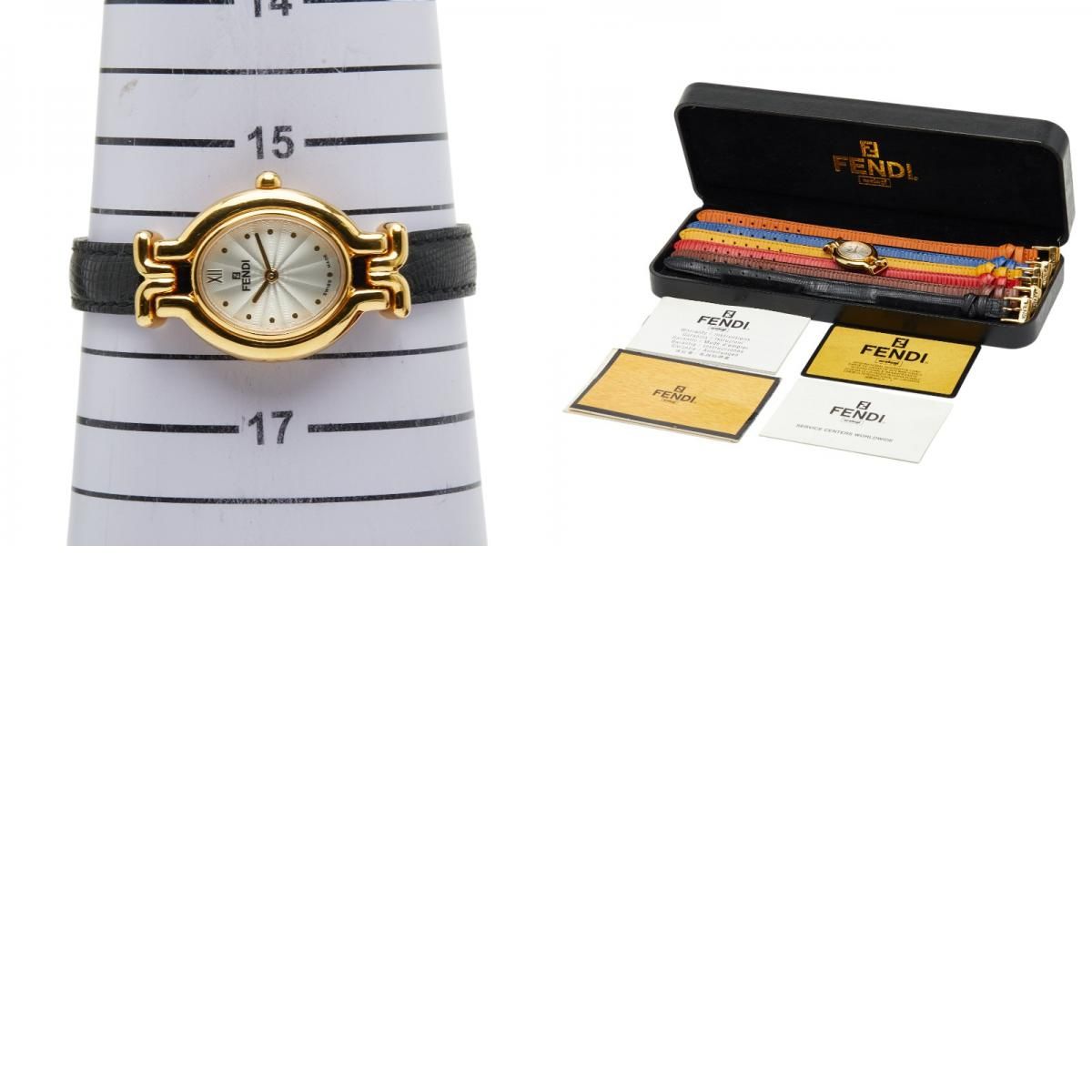 フェンディ チェンジベルト カメレオン 640L メッキ レザー レディース