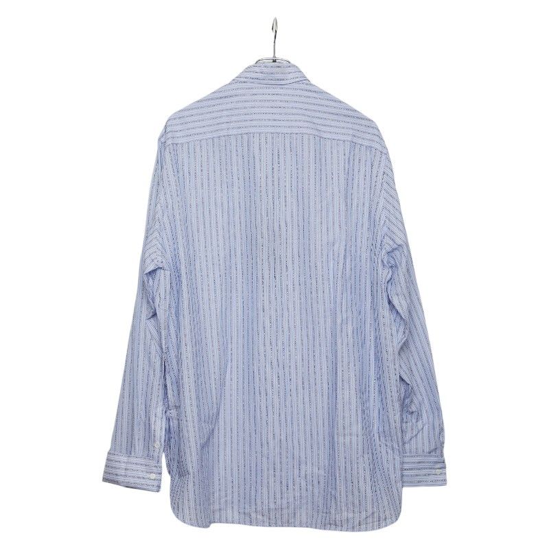 ルイ ヴィトン ストライプ レタードシャツ サイズ42 ブルー ホワイト コットン メンズ LOUIS VUITTON 1-0245256