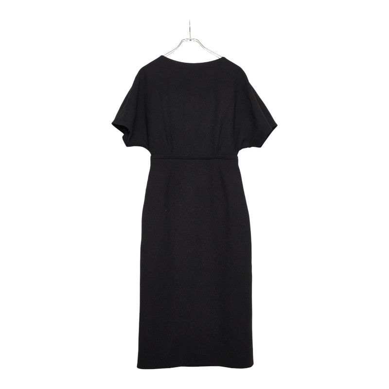 クリスチャンディオール ドルマンスリーブワンピース ドレス サイズ40 ブラック ウール シルク レディース Christian Dior 1 0245257