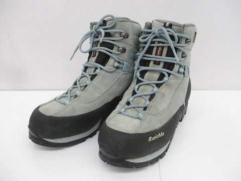 中古 ライケル Raichle 登山靴 トレッキングシューズ UK6 グレー ライトブルー メンズ レディース ライケル Raichle 登山靴 トレッキングシューズ UK6 グレー ライト