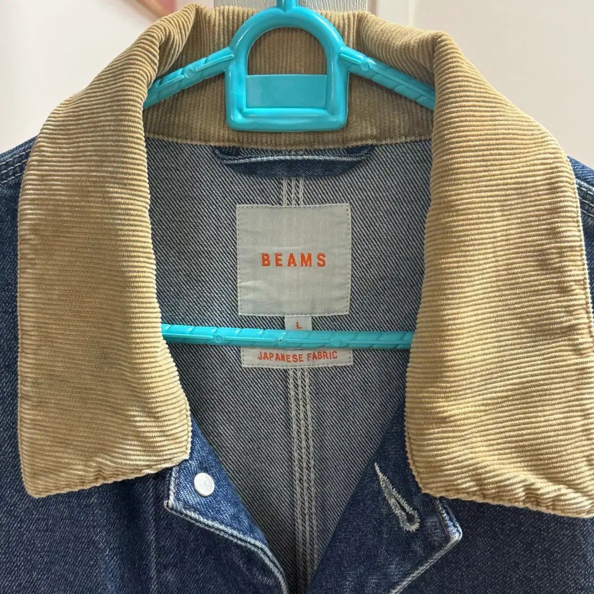 ビームス ルーズ デニム カバーオール ワークジャケット L Indigo