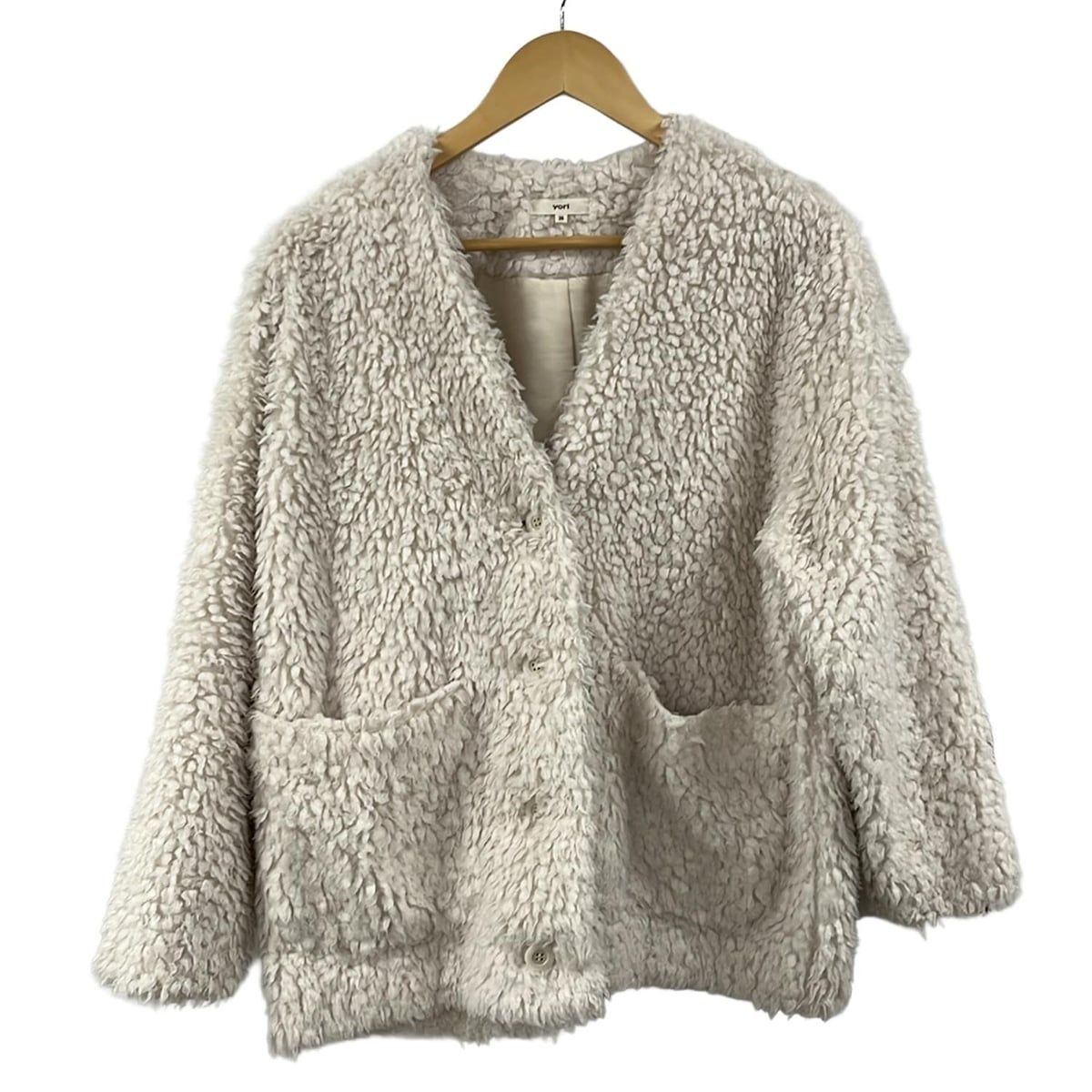 yori(ヨリ) コート サイズ36 S レディース美品 - アイボリー 長袖