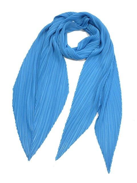 プリーツプリーズ PLEATS PLEASE スカーフ ストール ブルー イッセイ