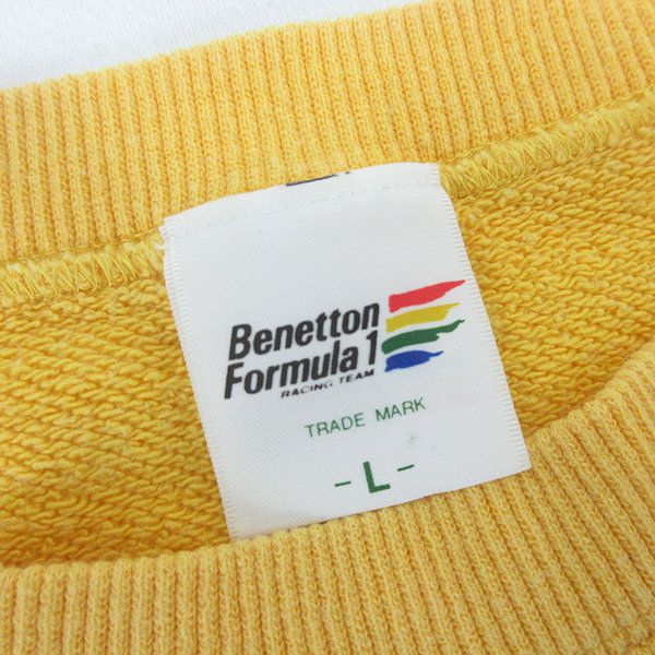 Q□90'sレトロ□ベネトン/BENETTON FORMULA 1 F1スウェットシャツ