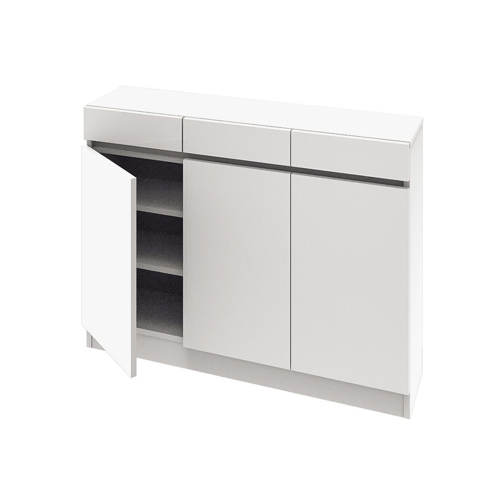 扉シリーズ セミオーダーカウンター下収納ぴったりくん キャビネット 幅120 cm 奥行25 SH W