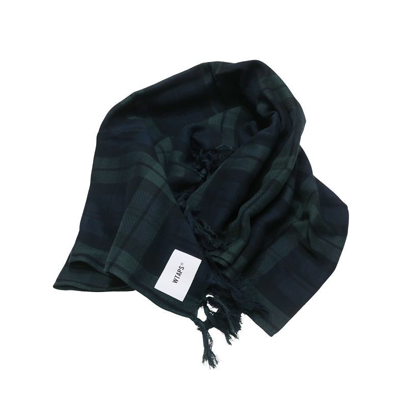 WTAPS ダブルタップス 24 AW WRAP SCARF COTTON 242 BXDT-AC 01 ラップ スカーフ グリーン decz